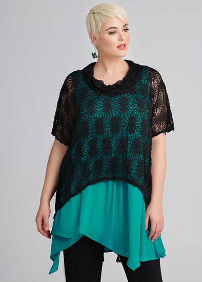 Plus Size Map It Out Lace Top