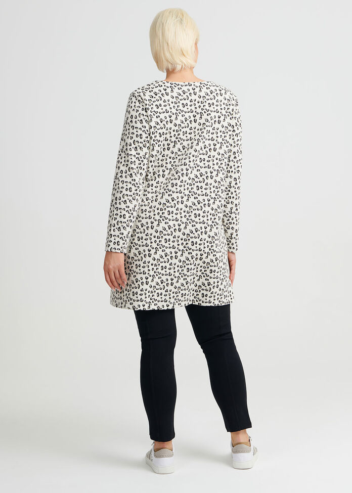 Leopard Jacquard Tunic, , hi-res