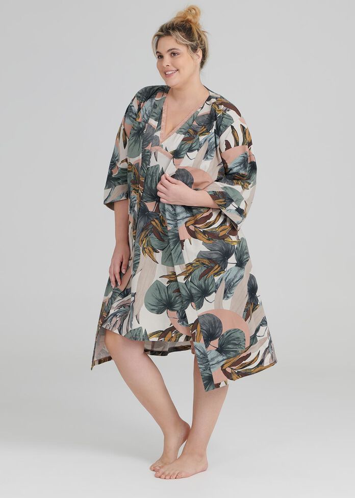 Organic Leaf Pj Robe, , hi-res