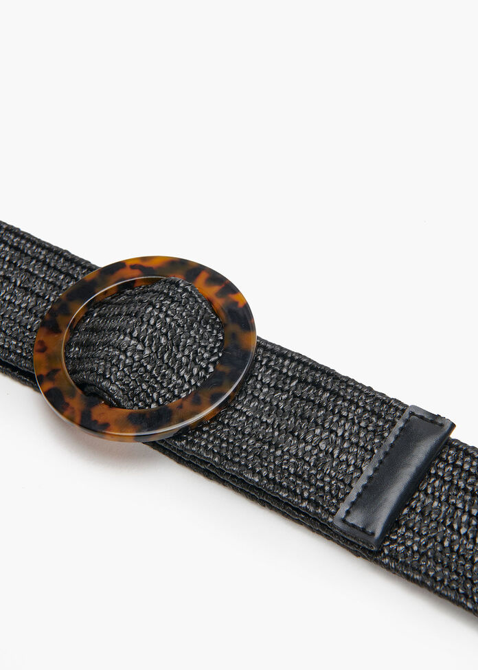 Black Textured Belt, , hi-res