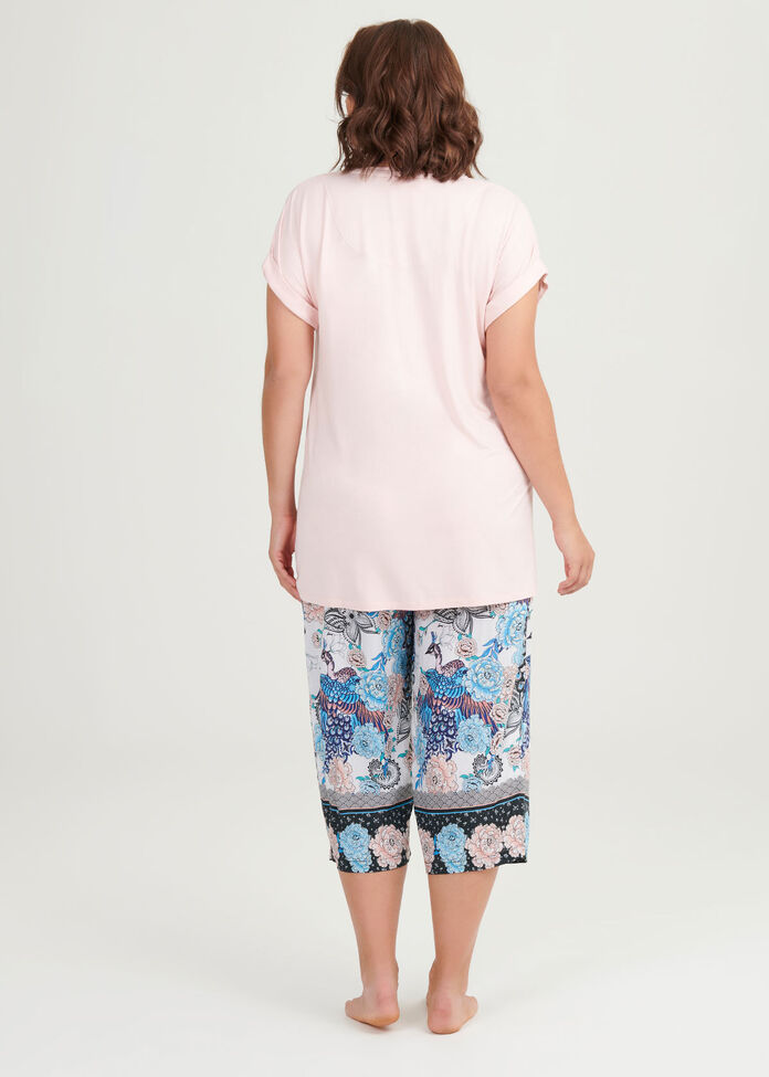 Bamboo Floral Pj Top, , hi-res