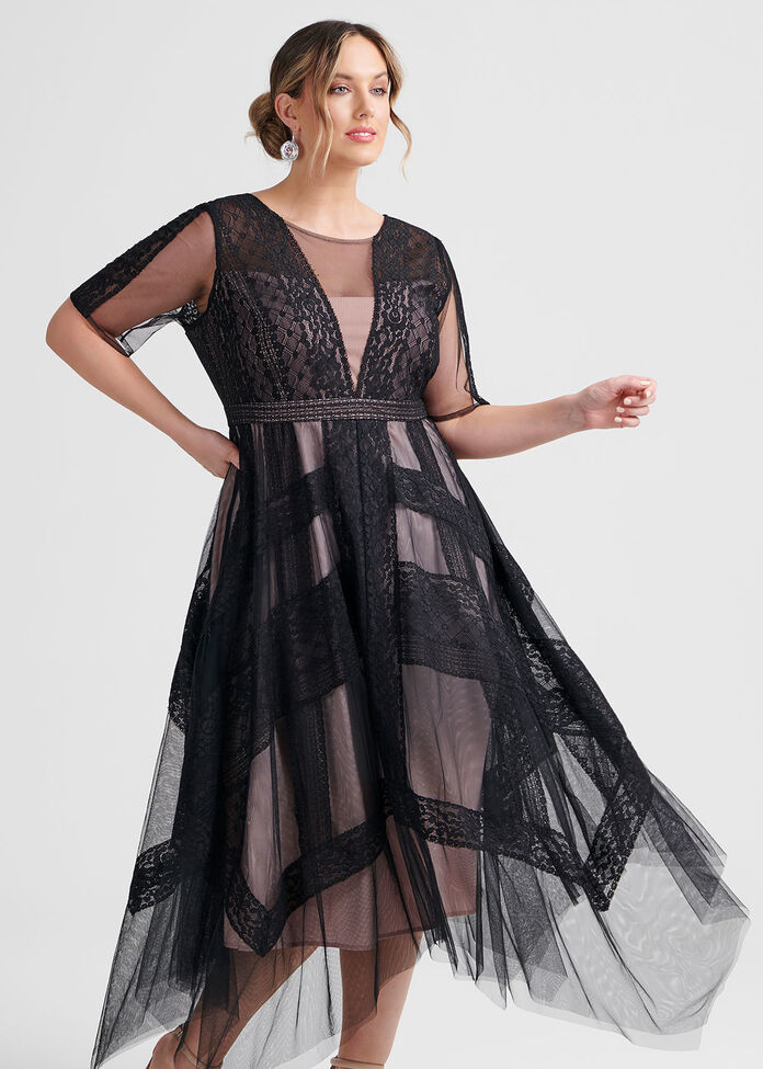 Serena Lace Cocktail Dress, , hi-res