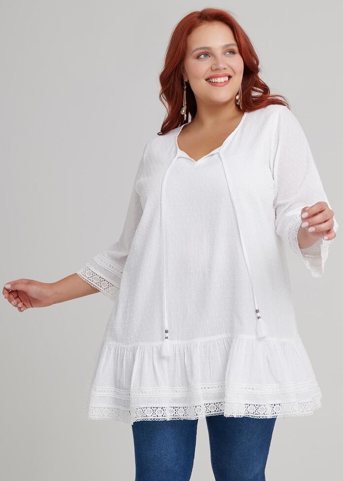 Dobby Boho Tunic, , hi-res