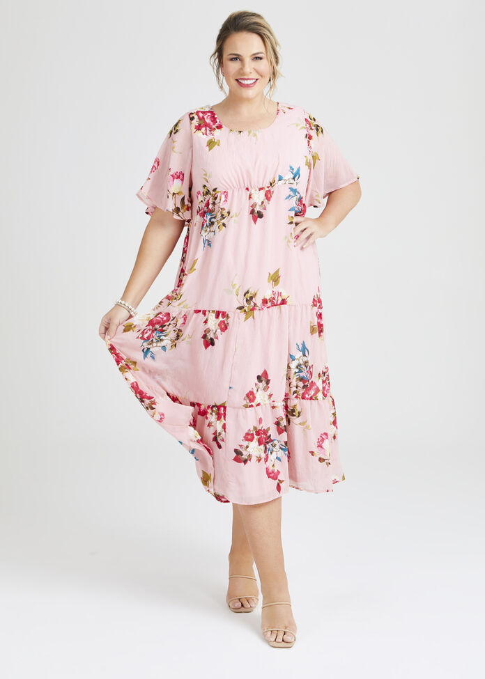 Wild Rose Tier Maxi Dress, , hi-res