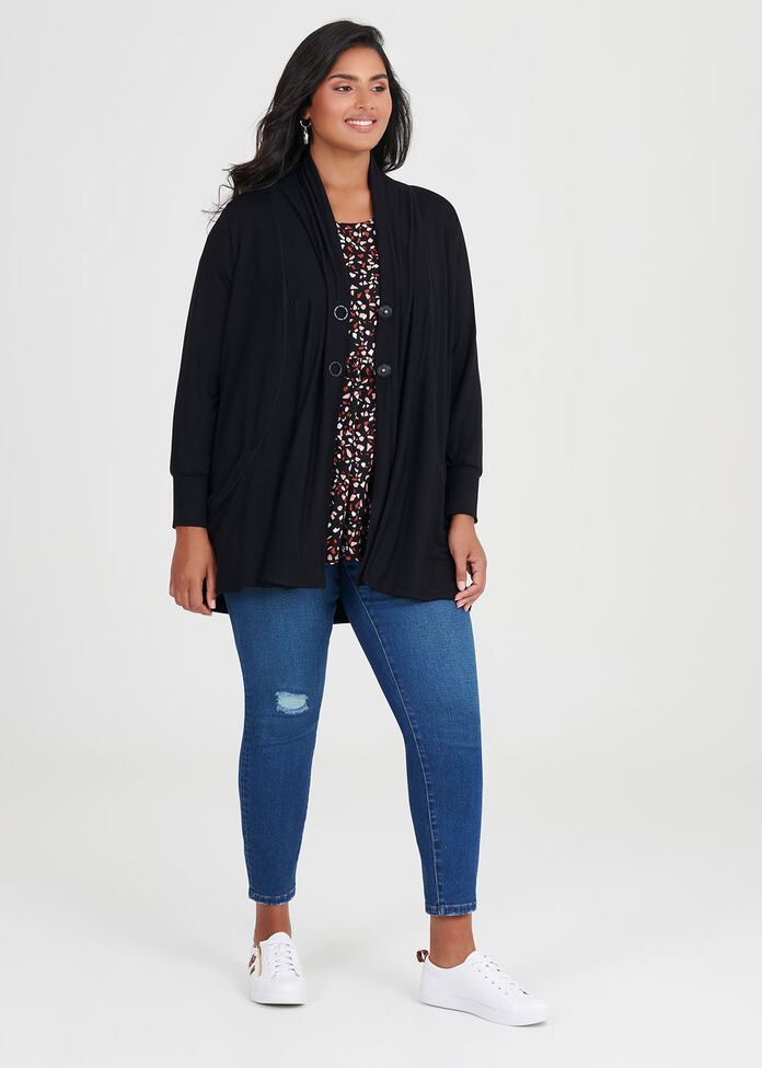 Traveller Bamboo Cardi, , hi-res