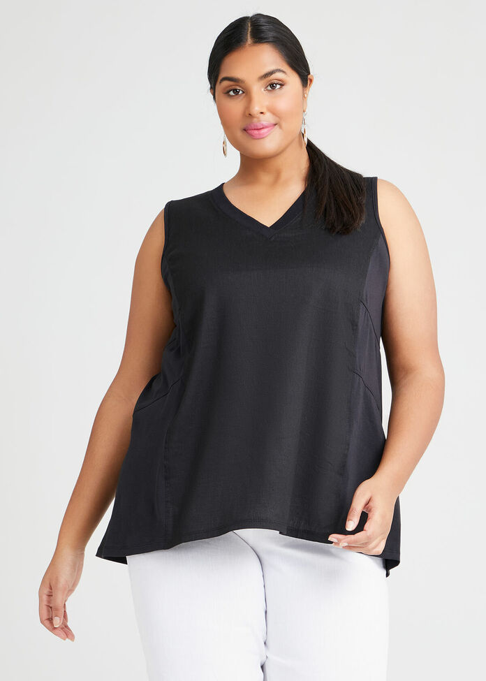 Linen Knit Breakaway Tank, , hi-res