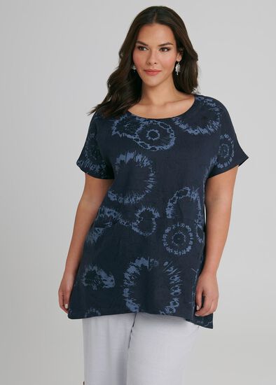 Plus Size Saltwater Linen Tunic