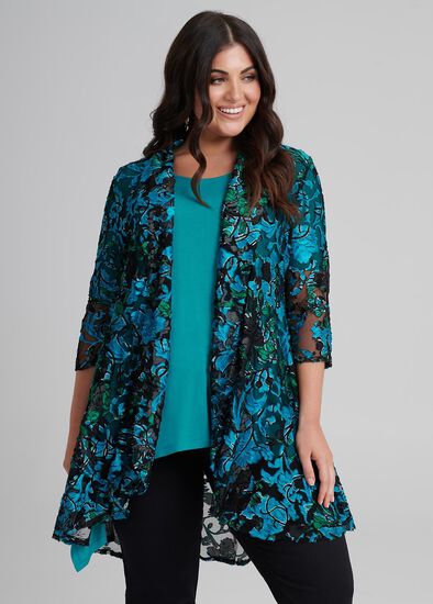 Plus Size Scenic Cardi