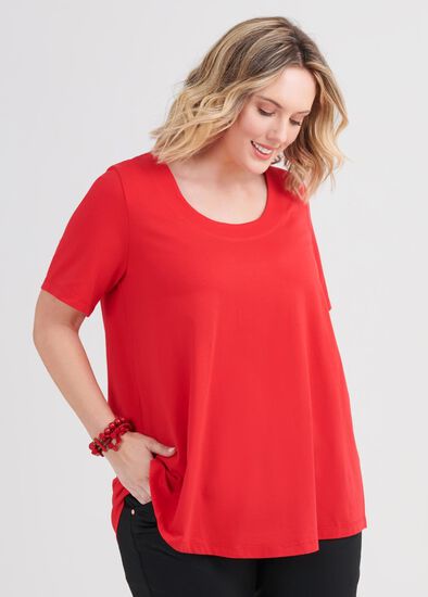 Plus Size Organic Keyhole Back Tee