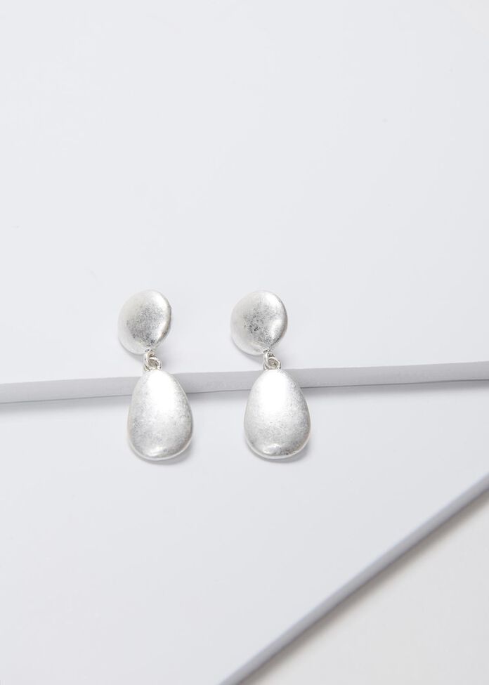 Frosted Drop Earrings, , hi-res