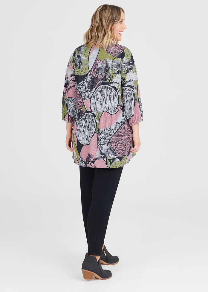 Cosy Print Mix Tunic, , hi-res