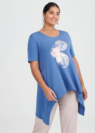 Plus Size Bamboo Love Blue Tunic