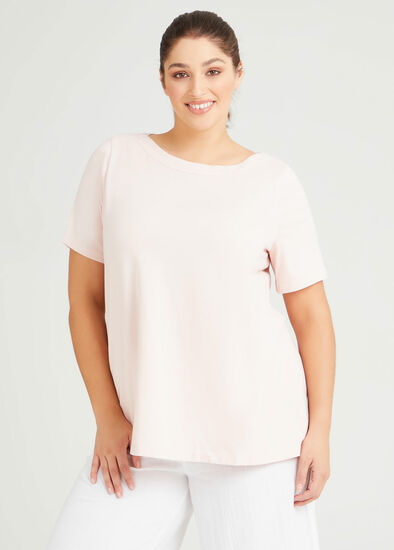 Plus Size Organic Boat Neck T-shirt