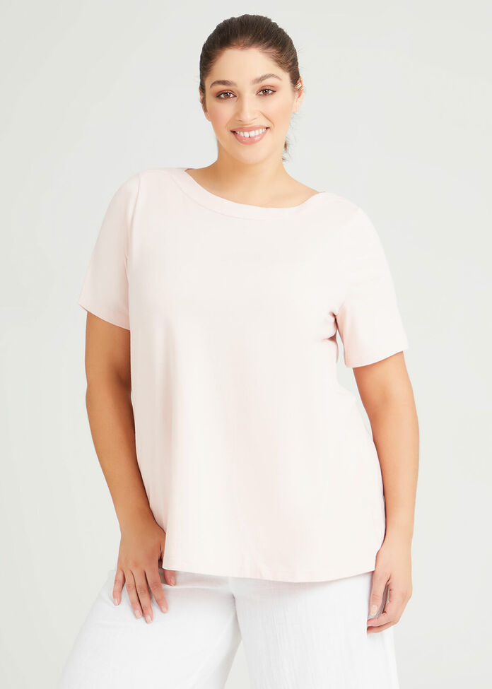 Organic Boat Neck T-shirt, , hi-res