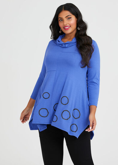 Plus Size On The Move Natural Spot Top