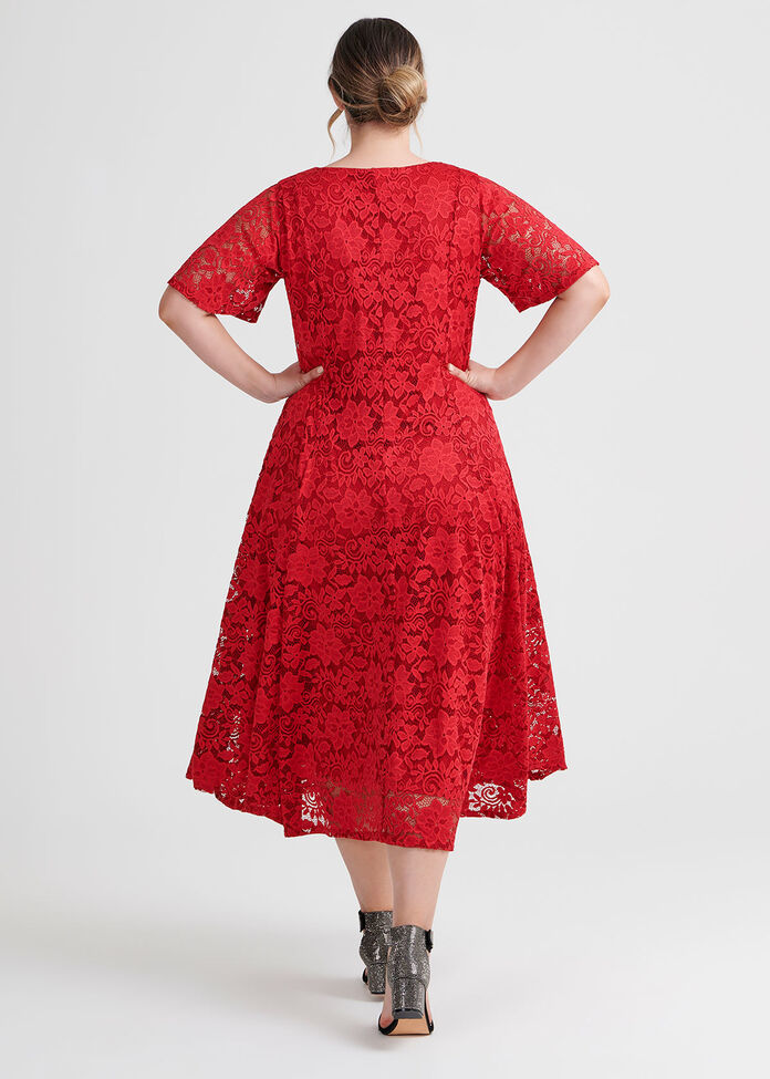 Scarlet Lace Dress, , hi-res