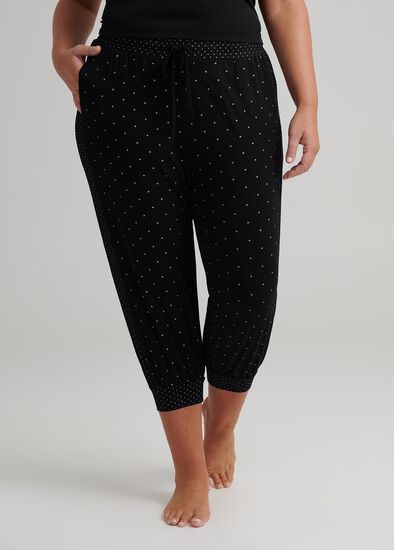 Plus Size Foil Spot Pj Pant