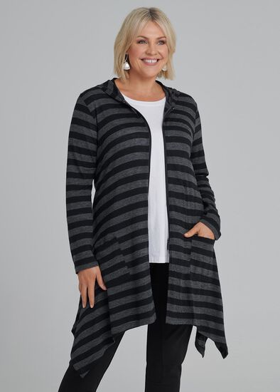 Plus Size Aspen Stripe Cardi