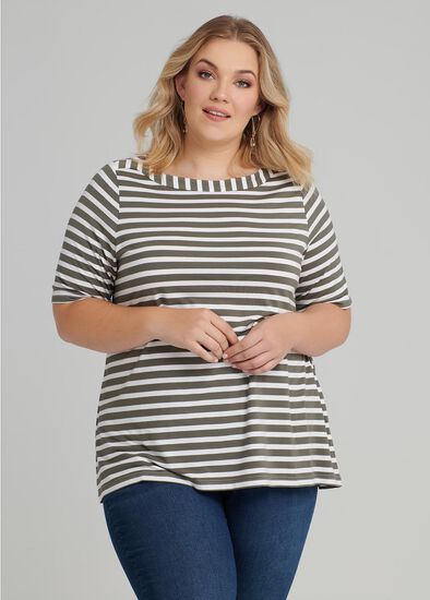 Plus Size Whisper Stripe Top