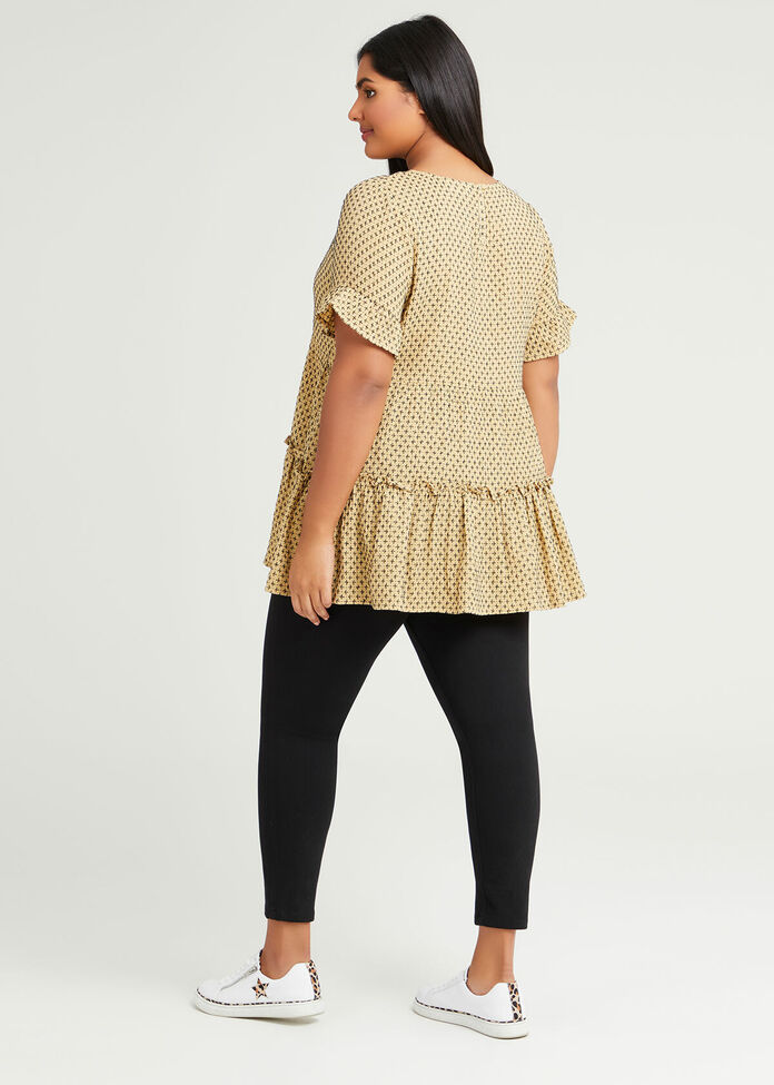 Cotton Cross Jacquard Top, , hi-res