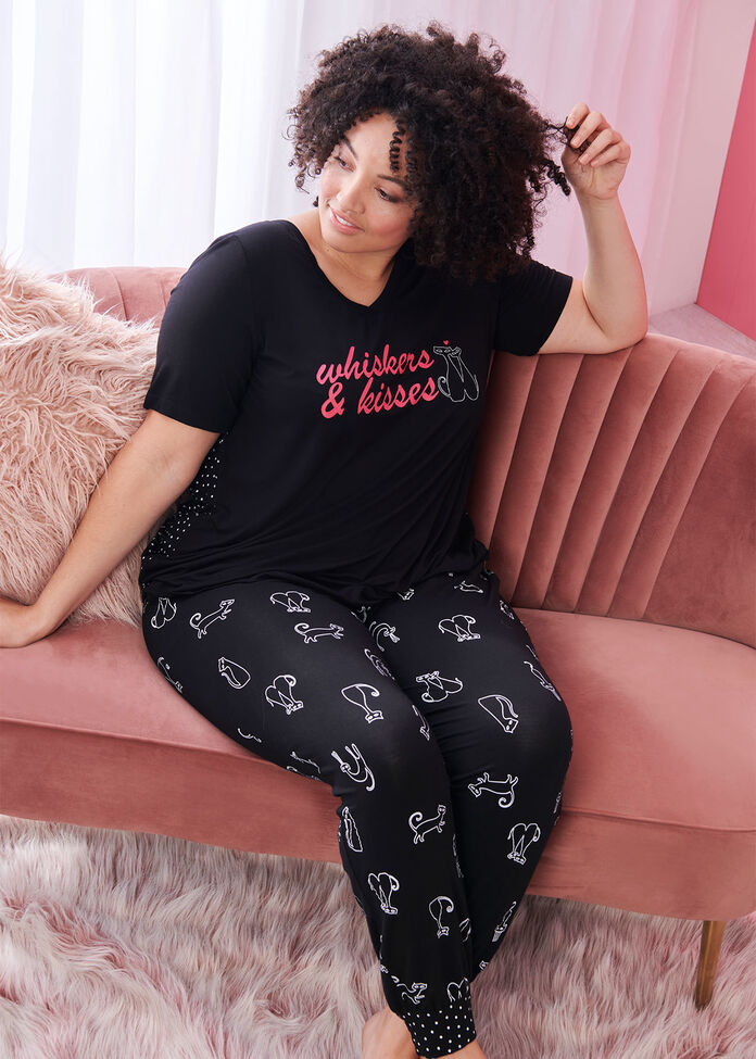 Bamboo Meow Pj Pant, , hi-res