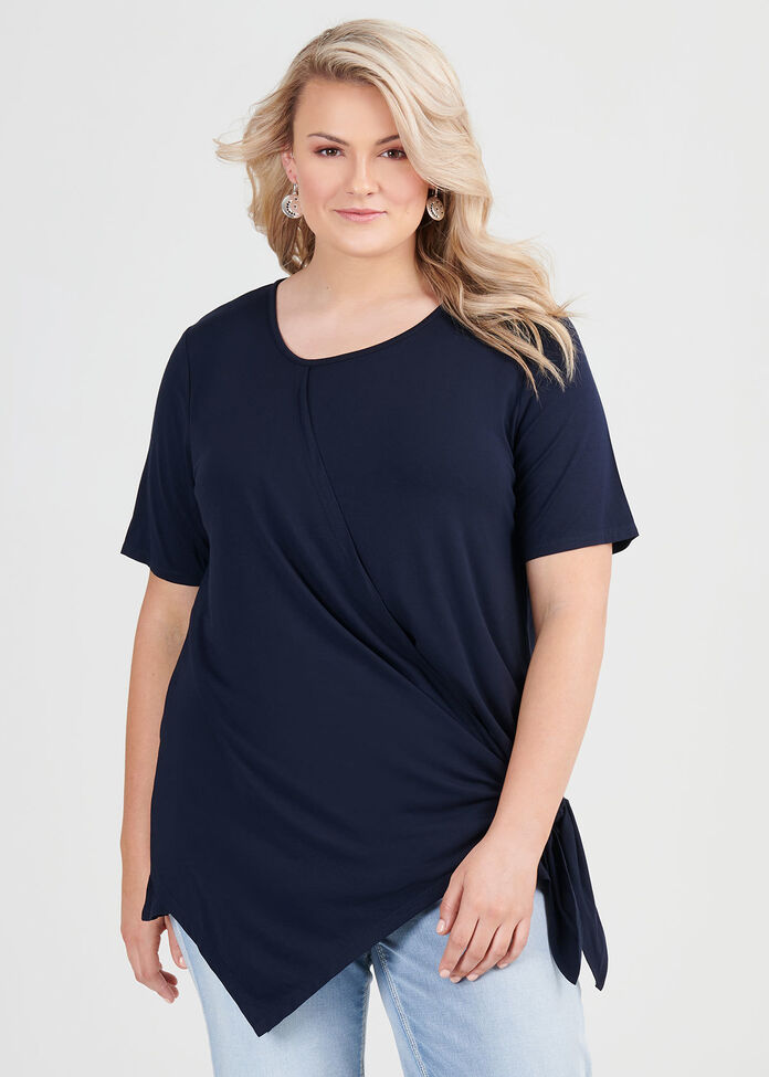 Bamboo Asymmetric Knot Top, , hi-res