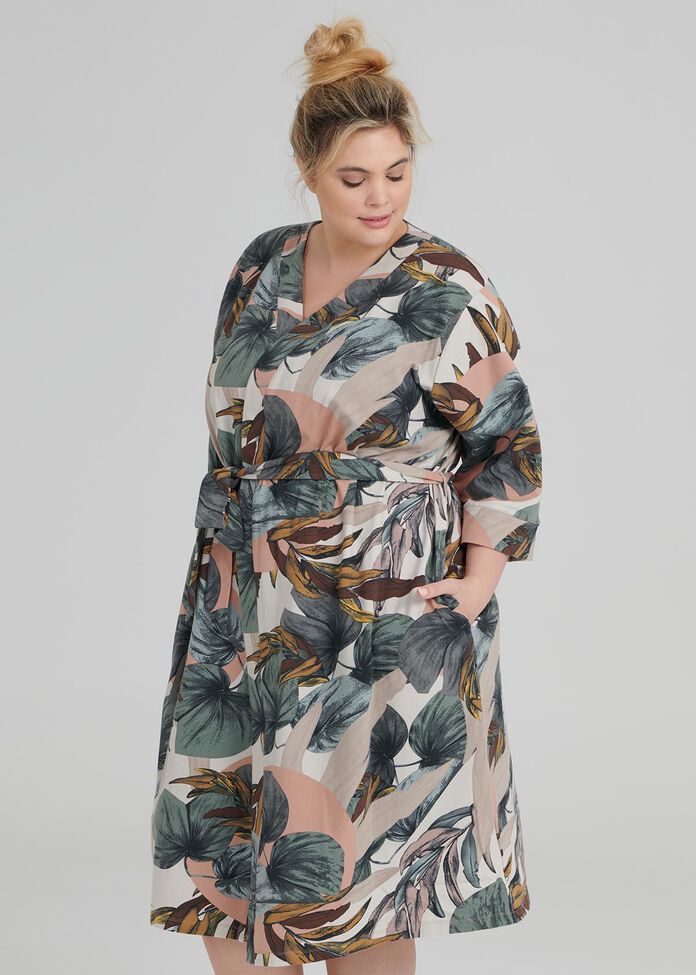 Organic Leaf Pj Robe, , hi-res