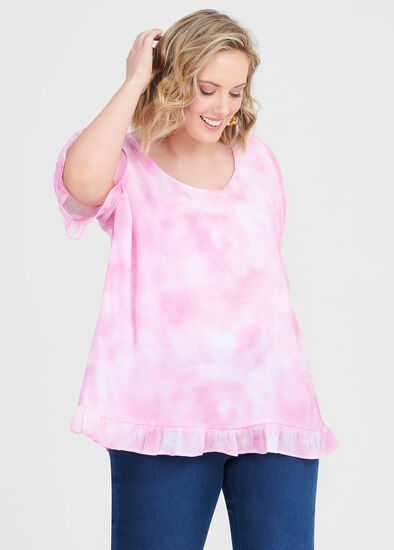 Plus Size Tie Dye Top