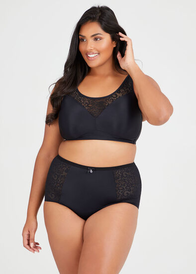 Plus Size Wirefree Comfort Lace Bra