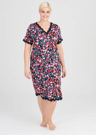 Plus Size Natural Print Nightie