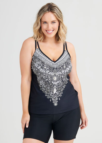 Plus Size Tribal Mix Tankini