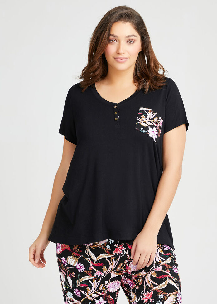 Bamboo Botanica Pyjama Top, , hi-res