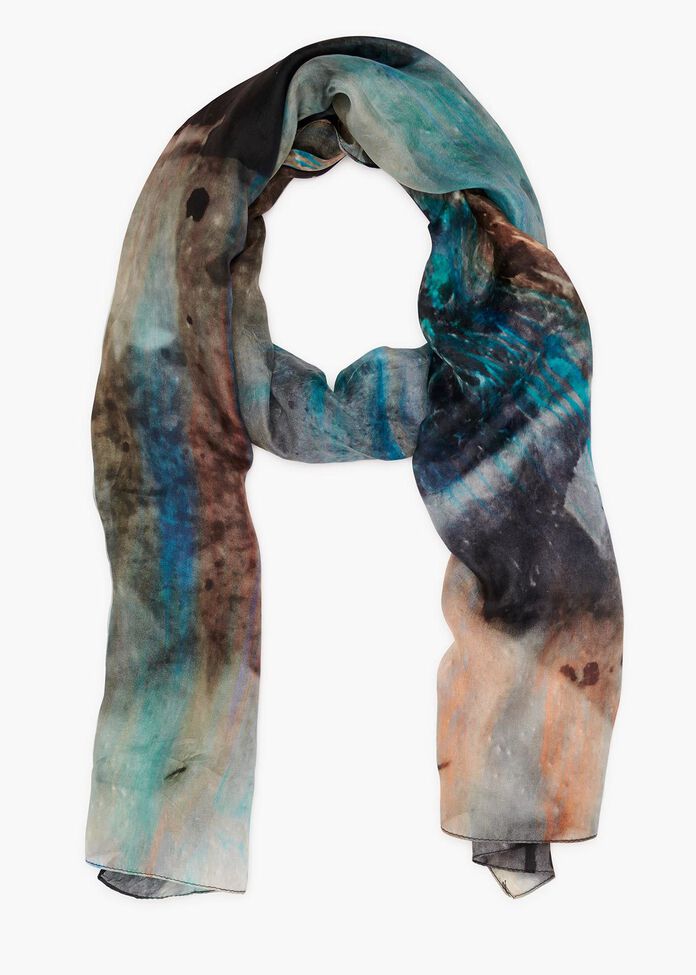 Water Wall Silk Scarf, , hi-res