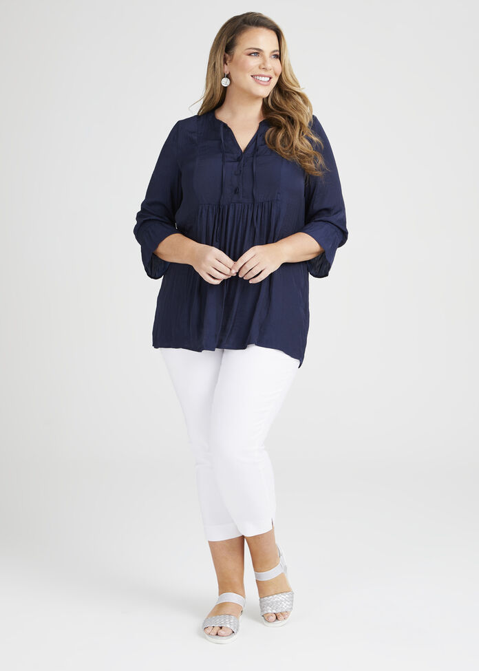 Luxe Avea Gathered Top, , hi-res