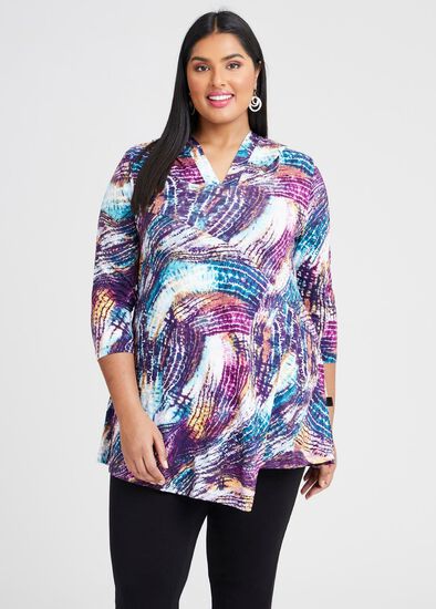 Plus Size Natural Adoring Tie Dye Tunic