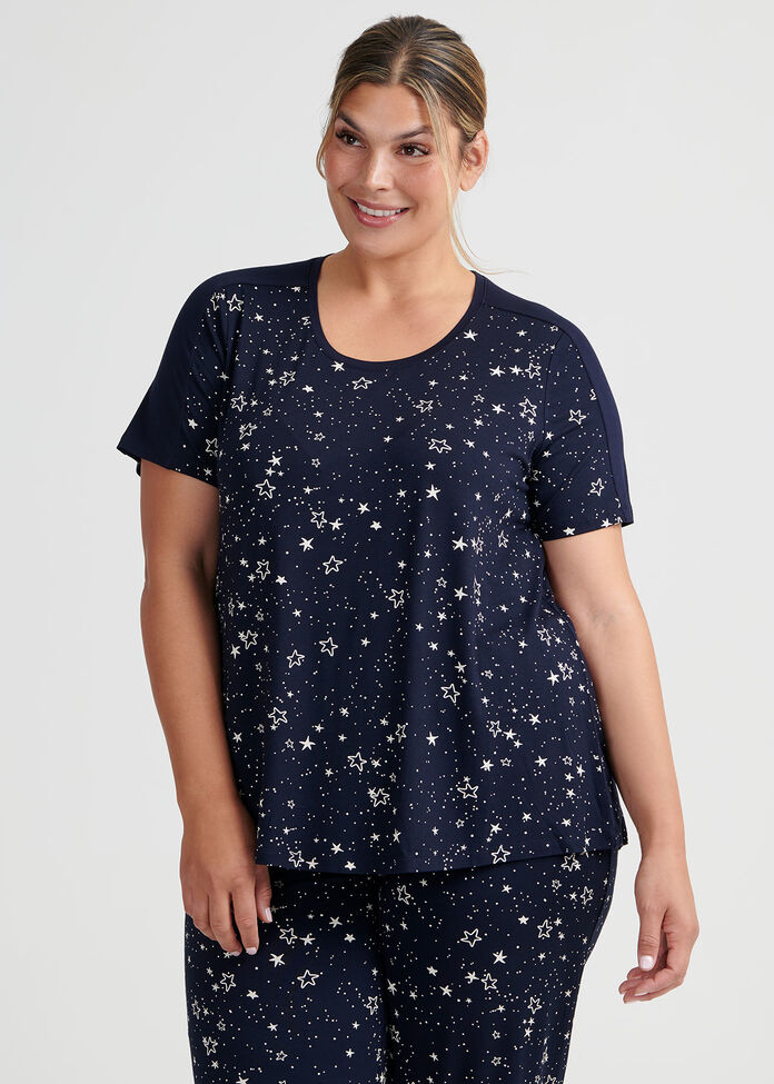 Starry Night Pj Top, , hi-res