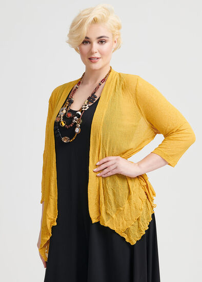 Plus Size Take Cover Mesh Cardi