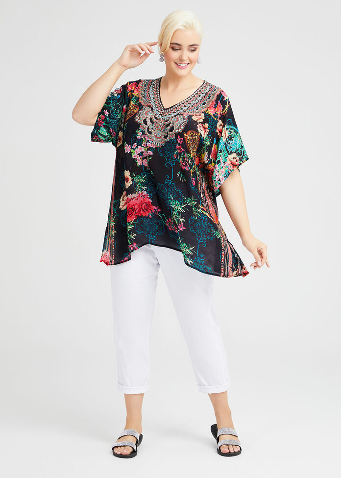 Natural Flower Power Top, , hi-res