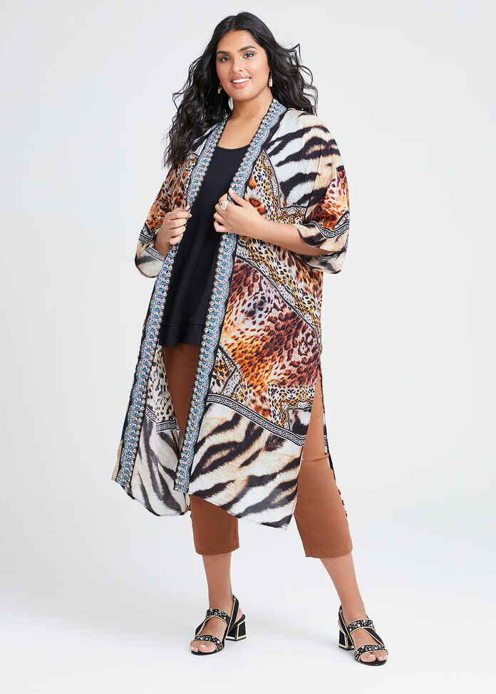 Natural Wild Side Kimono, , hi-res