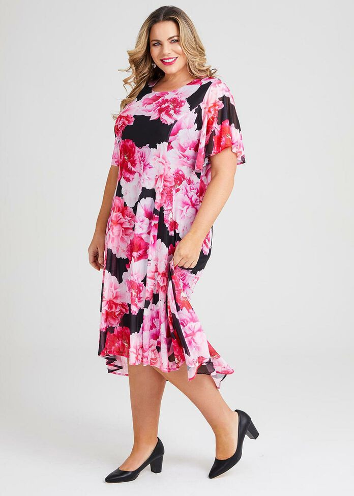 Floral Dream Mesh Maxi Dress, , hi-res