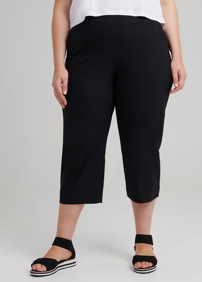 Plus Size Tencel Trapeze Dart Crop Pant