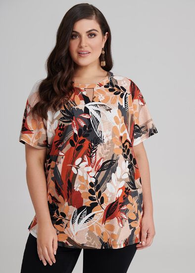 Plus Size Safari Spice Linen Tee