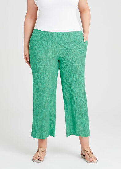 Plus Size Eva Crinkle Linen Wide Pant