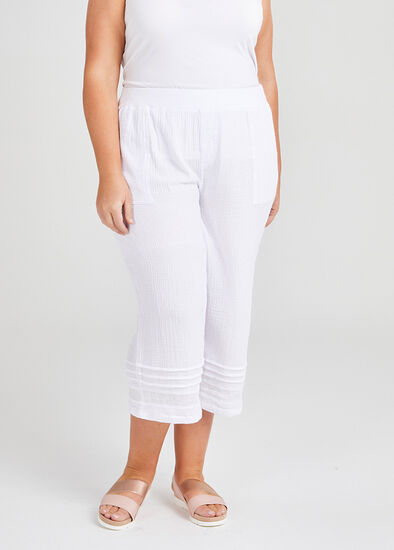 Plus Size Cotton Coastal Crop Pant