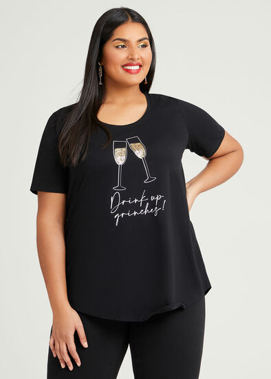 Plus Size Organic Celebrate Xmas T-shirt