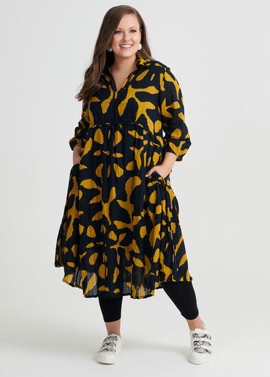 Plus Size Autumn Leaf Dress