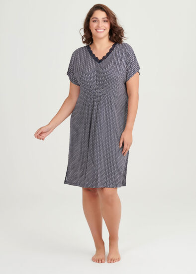 Plus Size Bamboo Ditsy Nightie