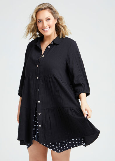 Plus Size Getaway Tiered Tunic