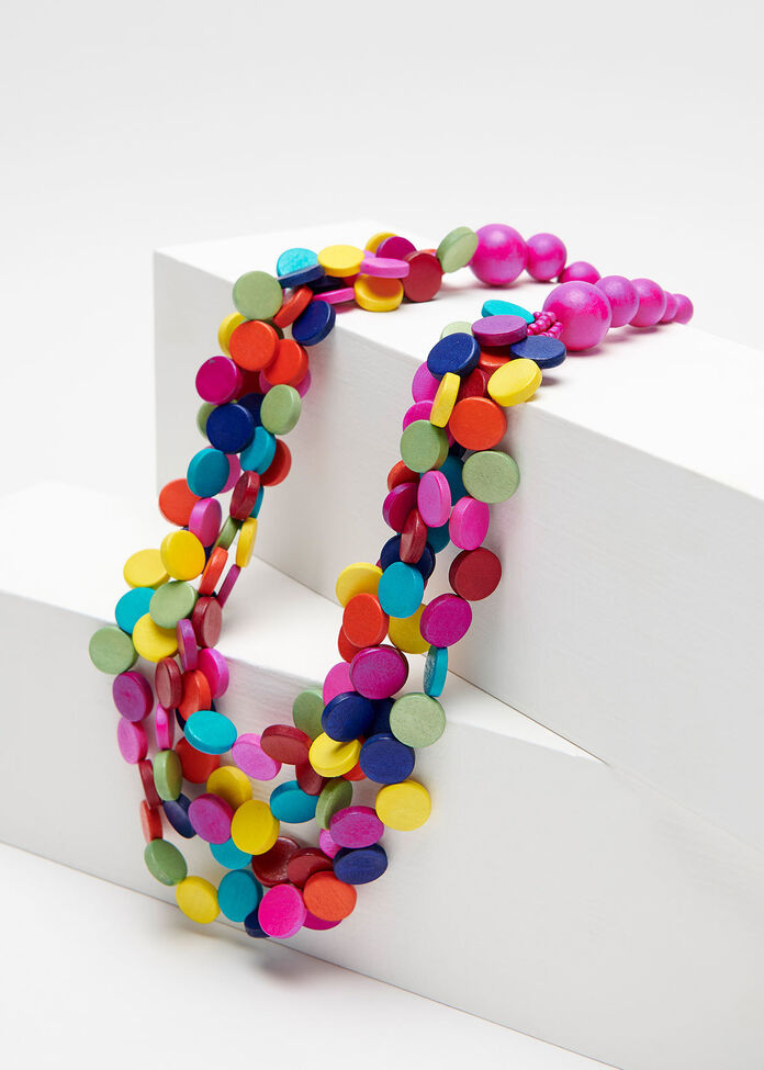 Brightly Beaded Necklace, , hi-res