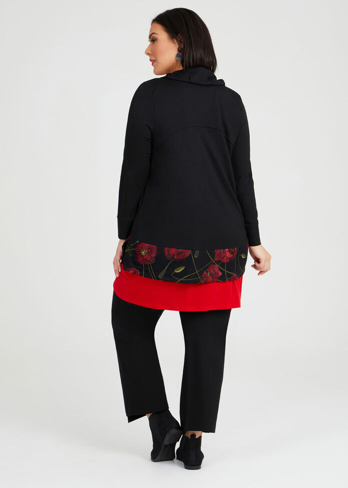 Ponte Poppy Red Cardigan, , hi-res